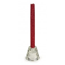 The Holiday Aisle Battery Operated Red Glittered LED Flameless Christmas Taper Candle THDA7041